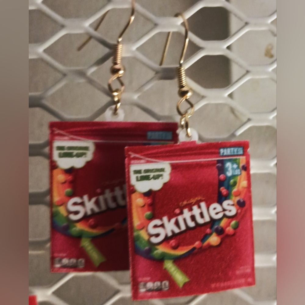 Little Skittles bags hook earrings